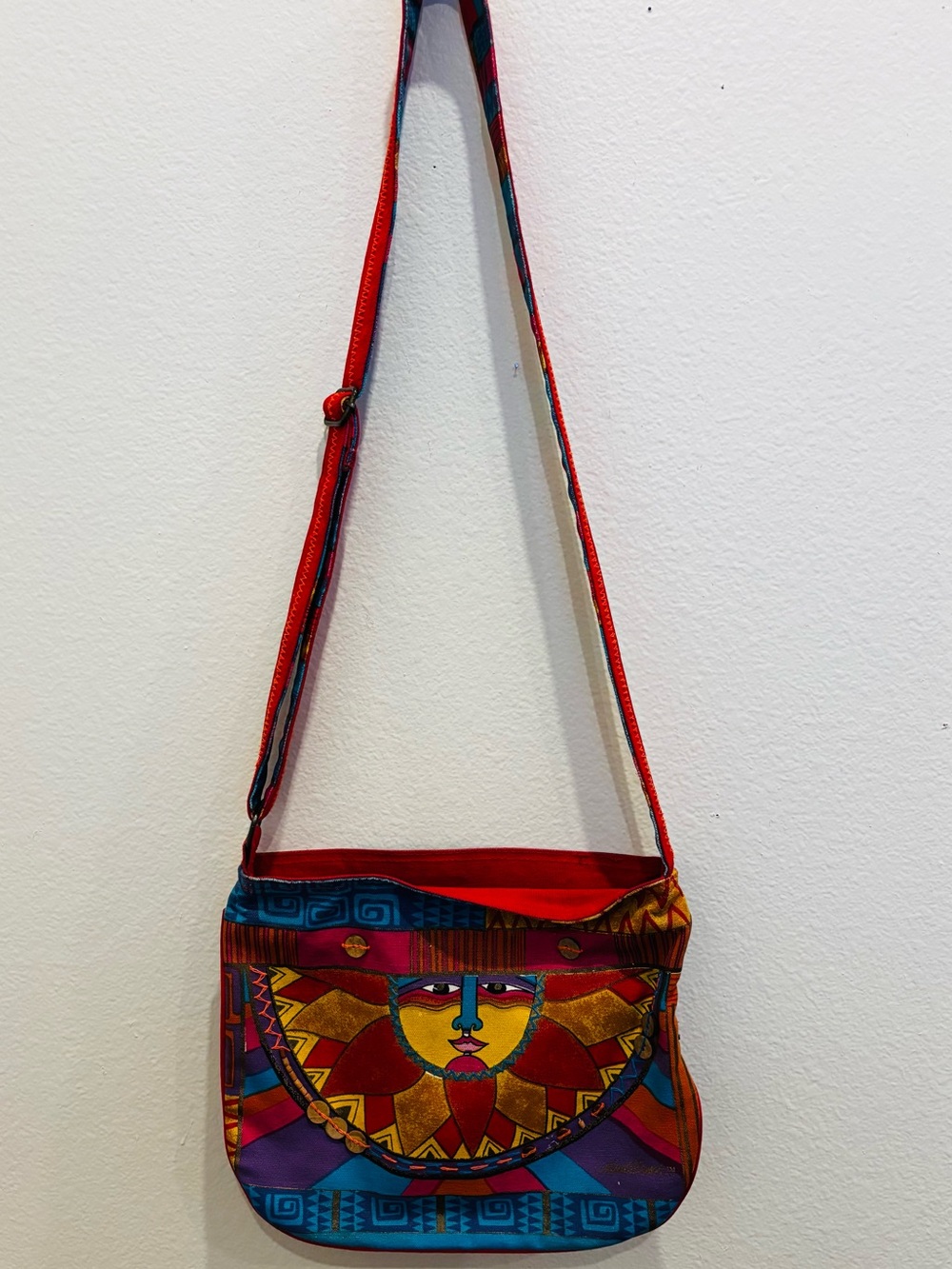 Vintage Laurel Burch Colorful Sun Crossbody